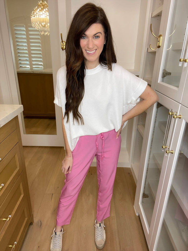 Mono B Zen Mode Joggers in Pink