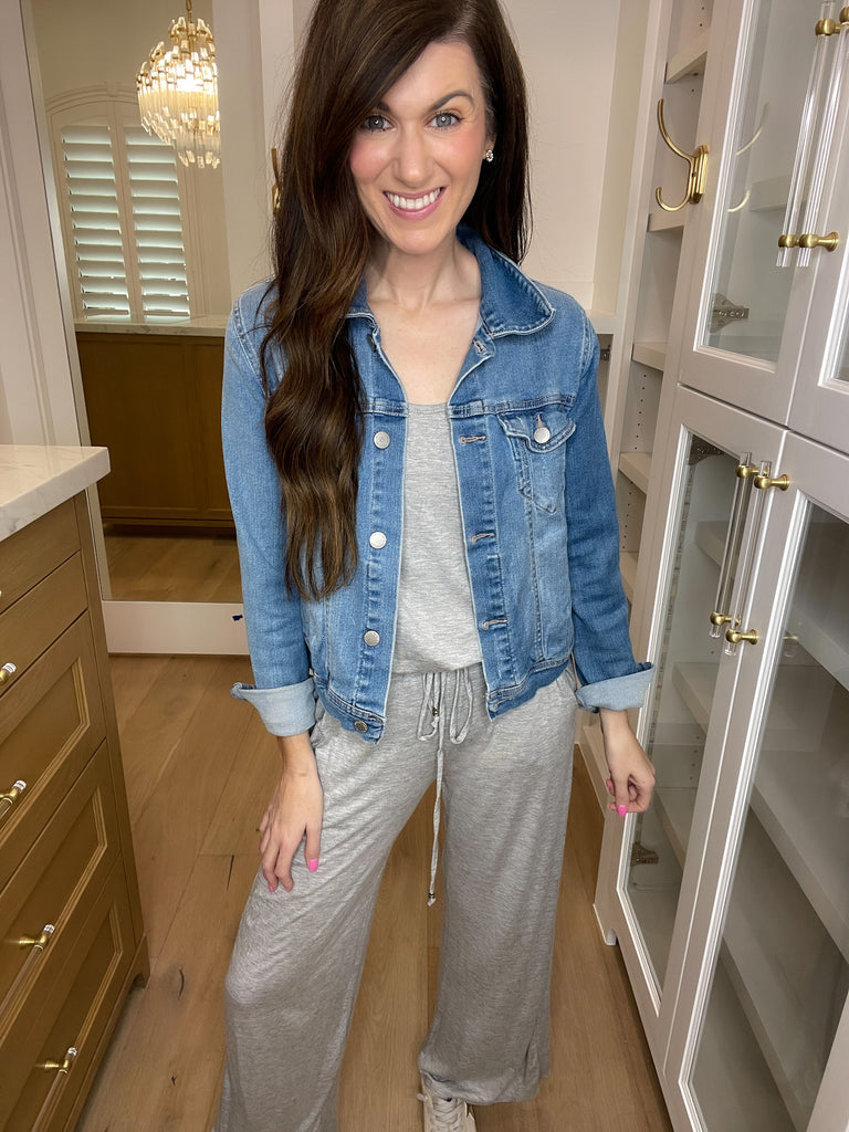 SALE! First Class Ticket Jumpsuit in Heather Gray *Final Sale*