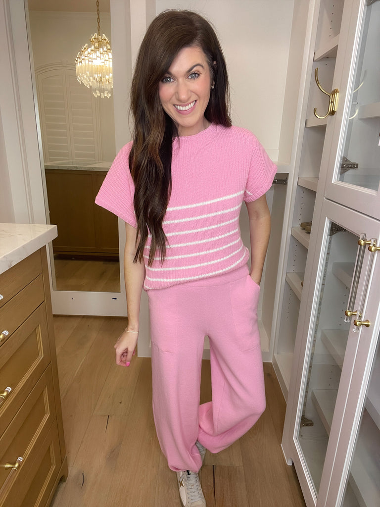 Good to Be Back Joggers in Pink {Part of Set}