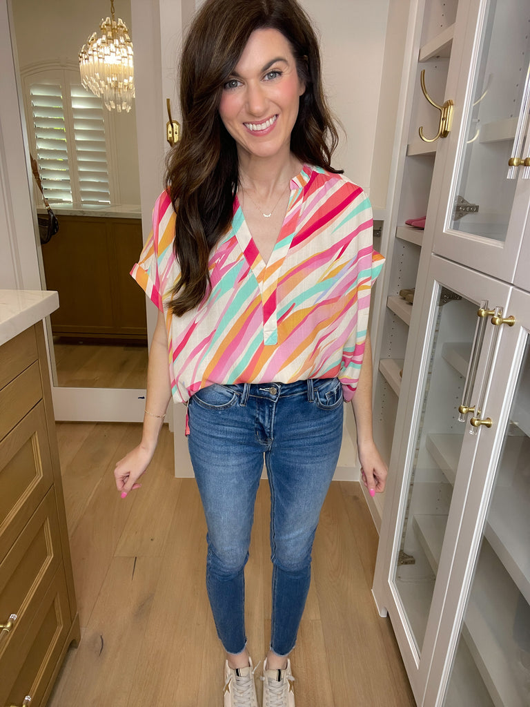 SALE! Fun Side Top in Pink *Final Sale*