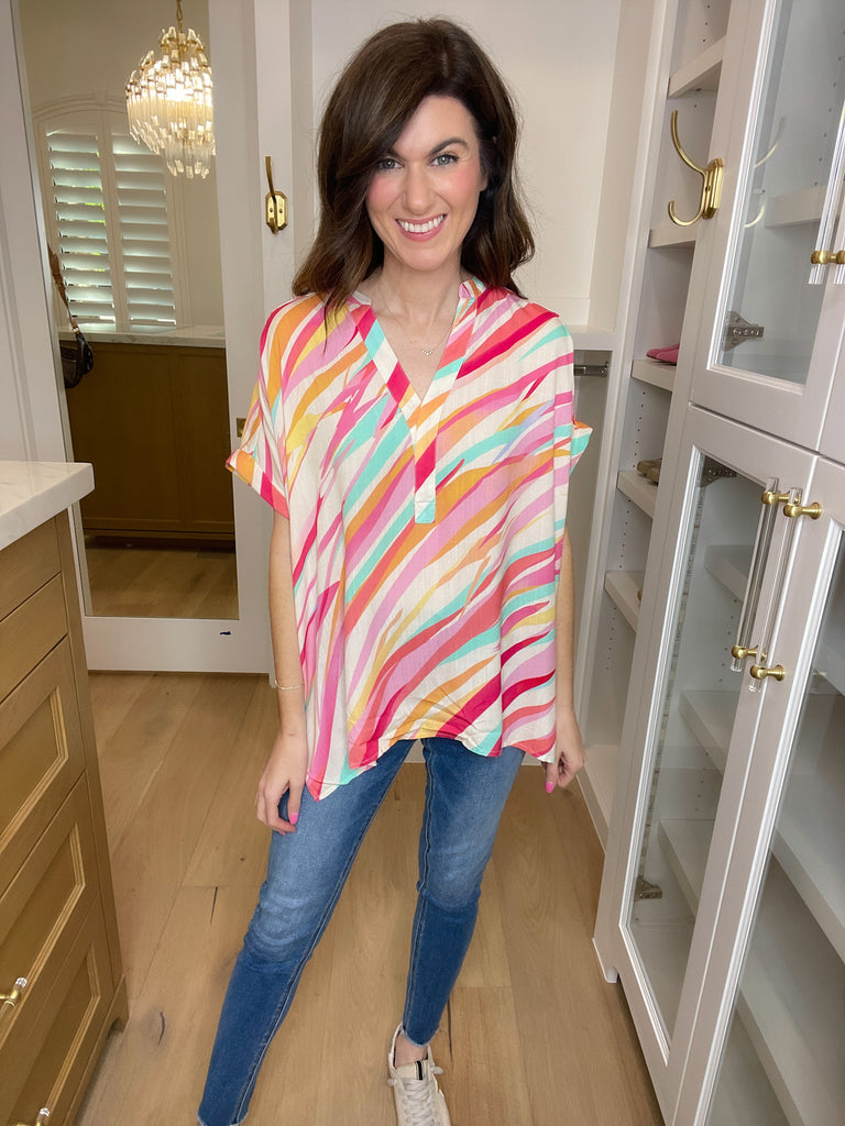 SALE! Fun Side Top in Pink *Final Sale*