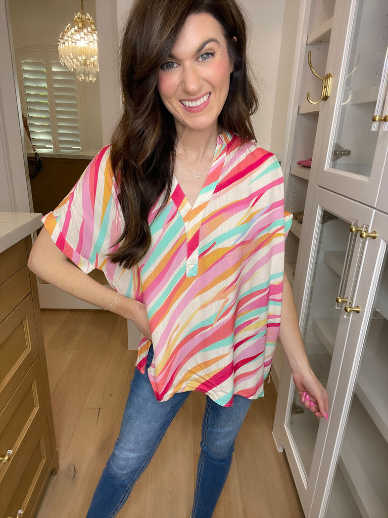 SALE! Fun Side Top in Pink *Final Sale*