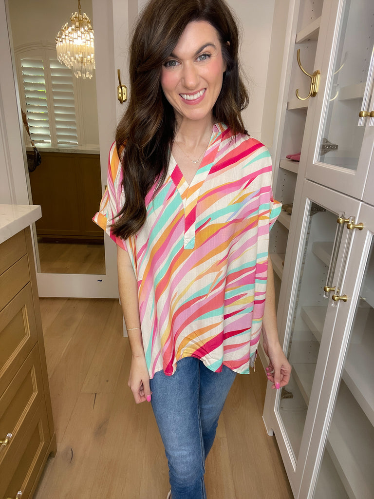 SALE! Fun Side Top in Pink *Final Sale*