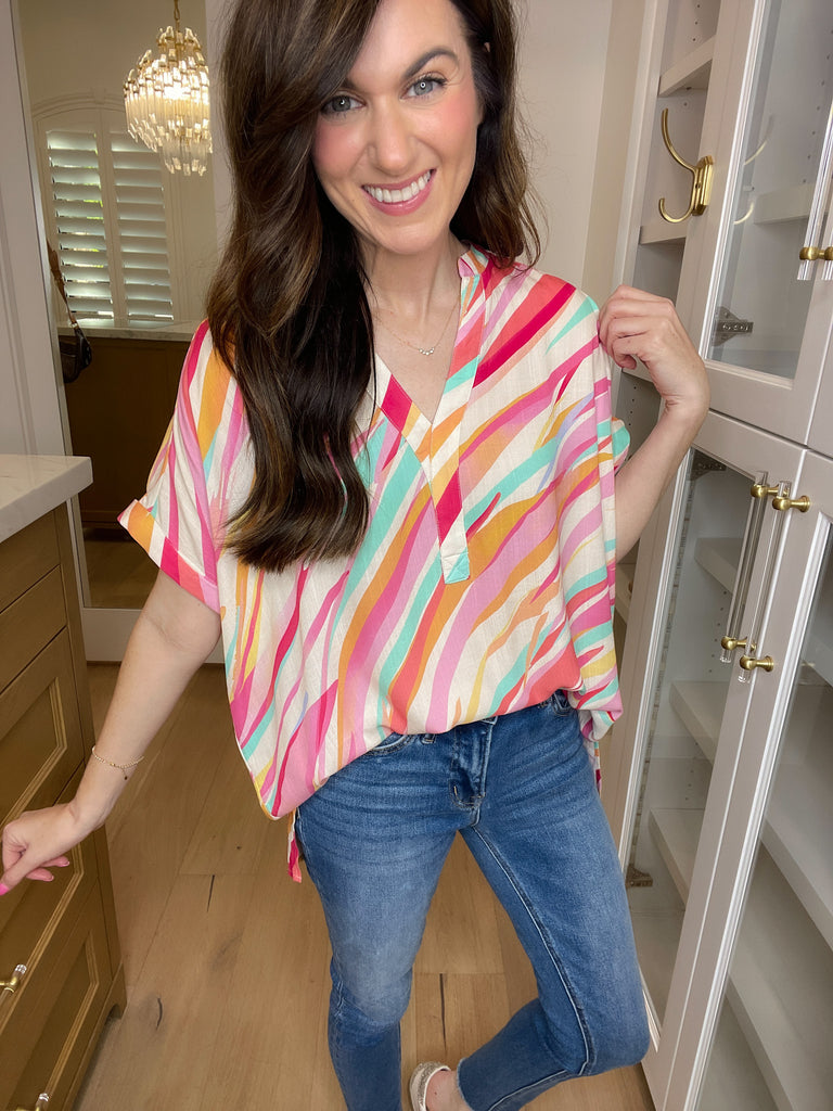 SALE! Fun Side Top in Pink *Final Sale*