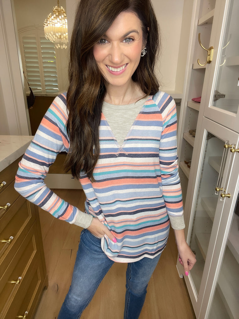 *BELLES & DOORBUSTER* Livvie Striped Tee *Final Sale*