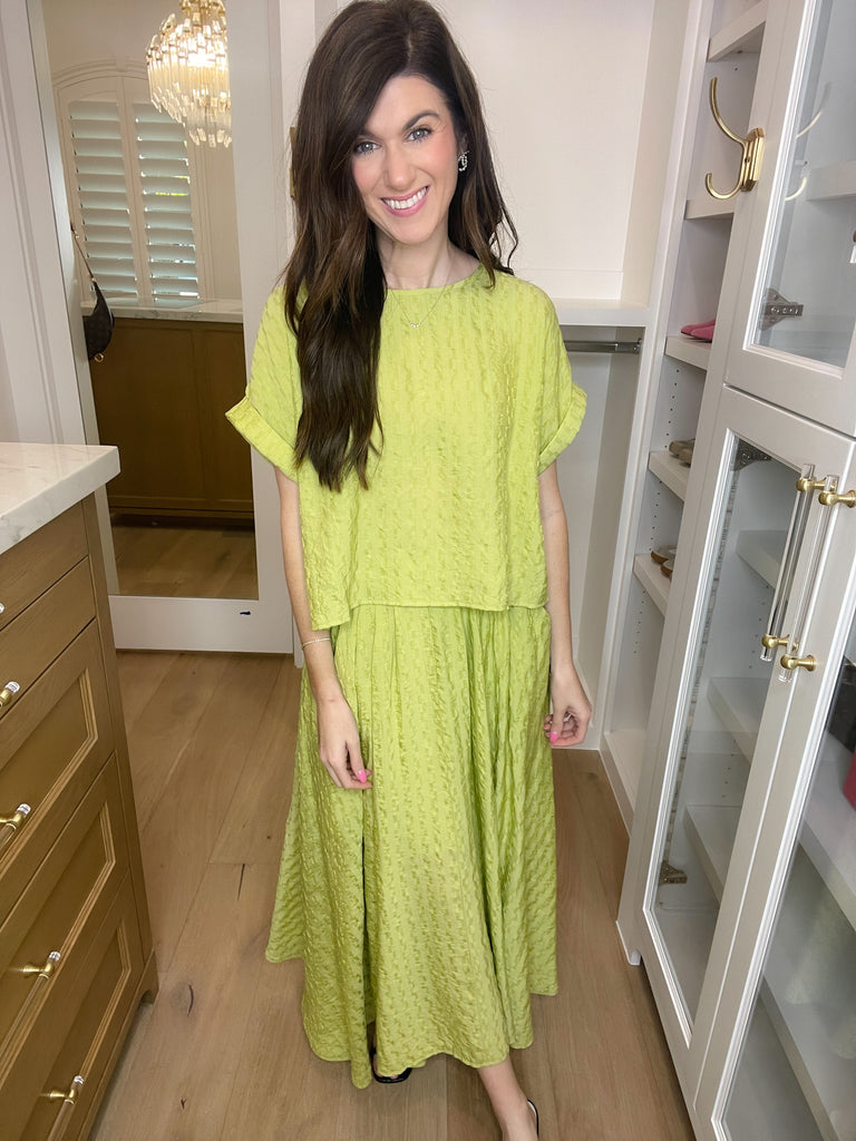 Beautiful Moments Top in Apple Green {Part of Set}