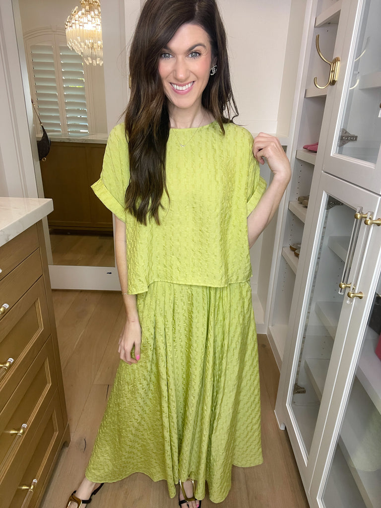 Beautiful Moments Top in Apple Green {Part of Set}
