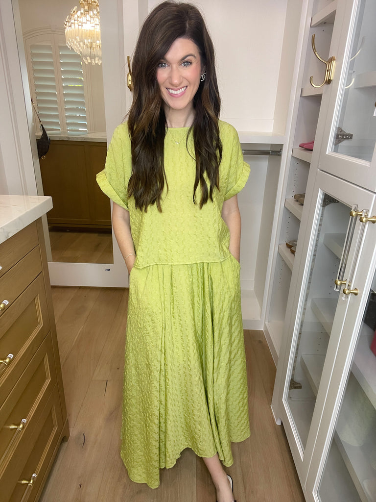 Beautiful Moments Top in Apple Green {Part of Set}