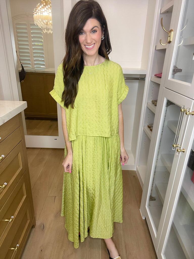 Beautiful Moments Top in Apple Green {Part of Set}