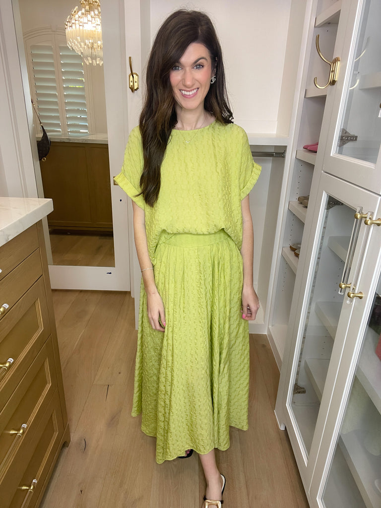 Beautiful Moments Top in Apple Green {Part of Set}