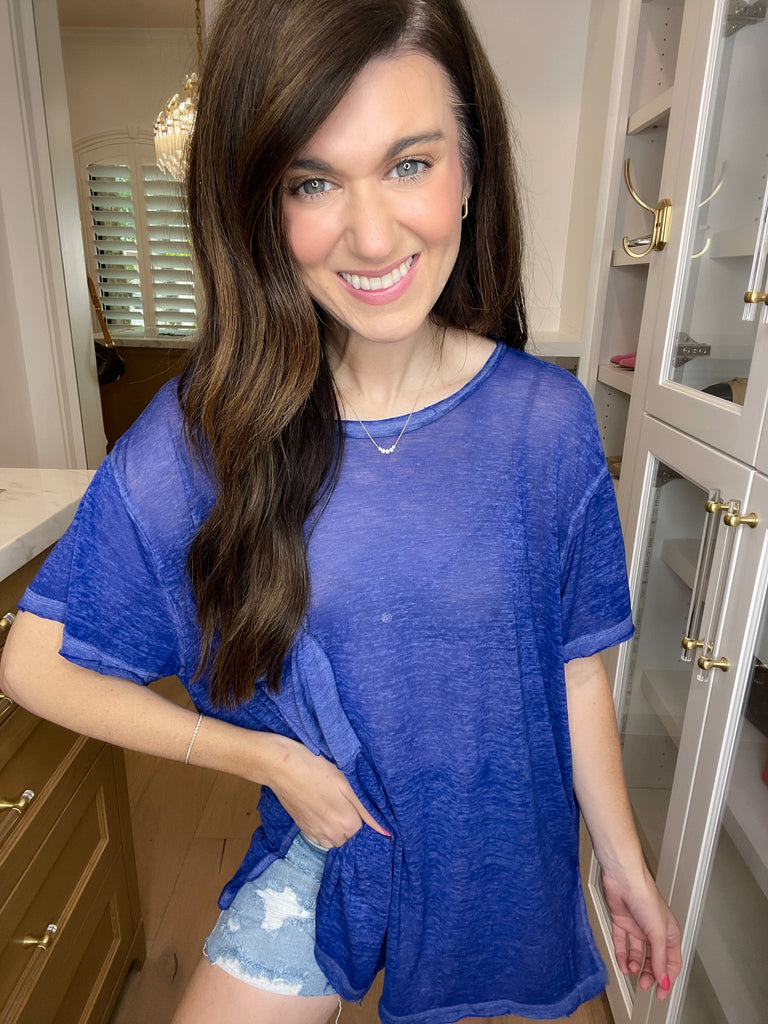 *BELLES & DOORBUSTER* Get Some Sun Tees in Green or Blue *Final Sale*