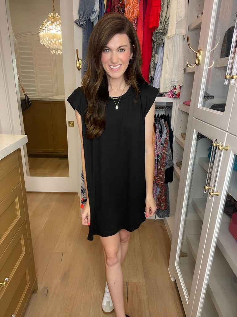 Don't Complicate It Shift Dress in Black