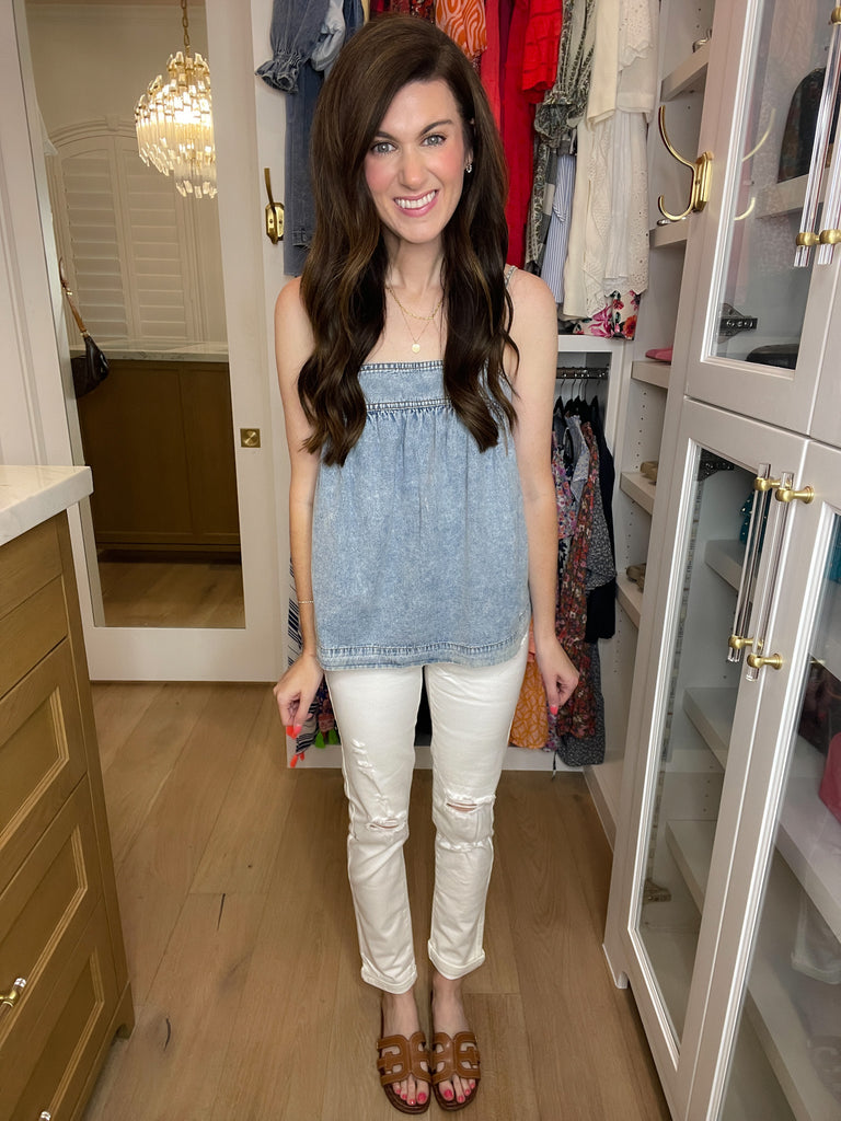 SALE! Risen Harbor White Slim Straight Leg Jeans *Final Sale*