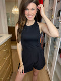 Mono B Keep Up Romper in Black