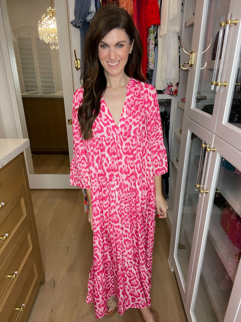 Sambra Leopard Print Maxi Dress