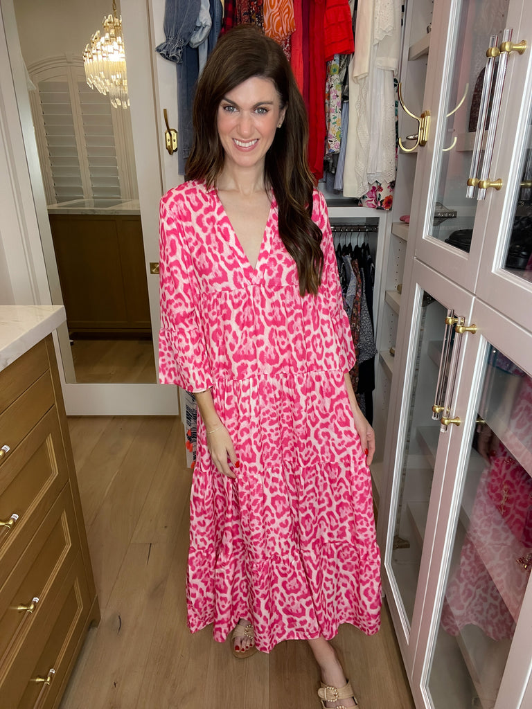 Sambra Leopard Print Maxi Dress