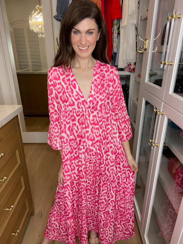 Sambra Leopard Print Maxi Dress