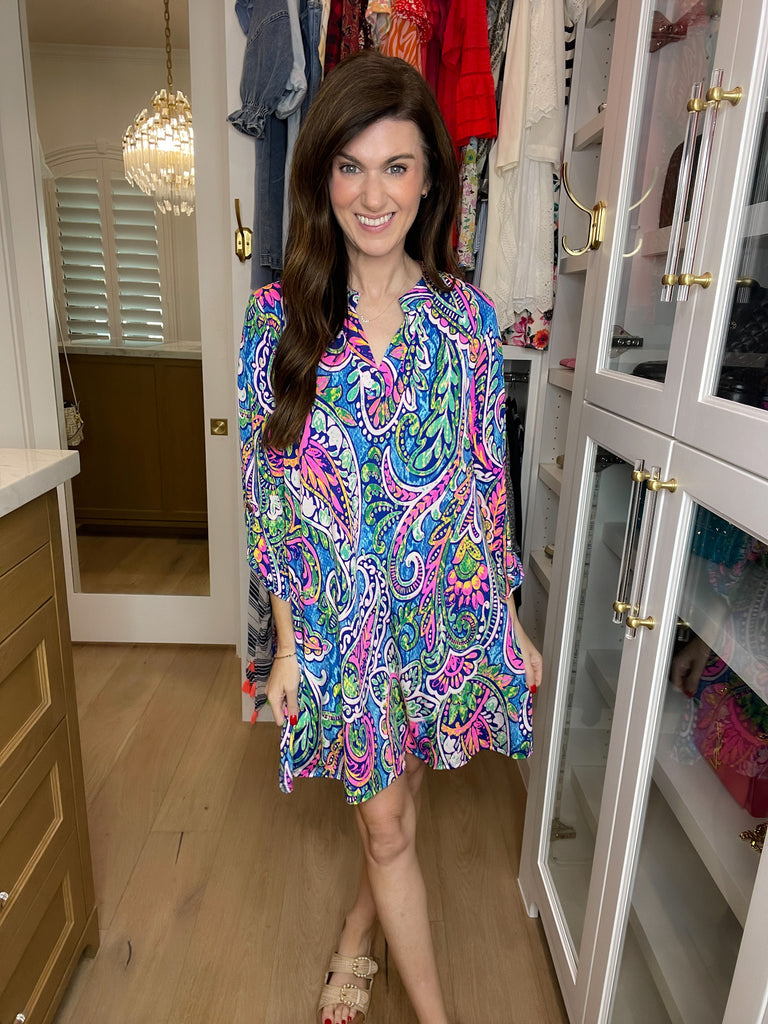 Dear Scarlett Classic Dress in Royal Swirl