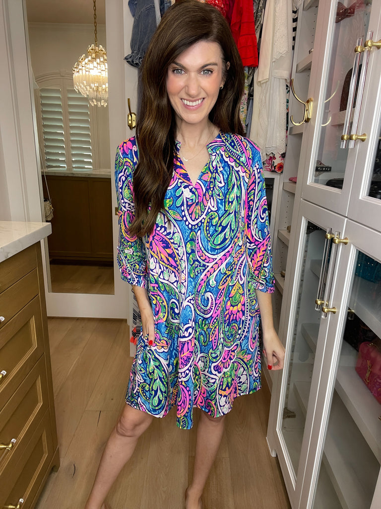 Dear Scarlett Classic Dress in Royal Swirl