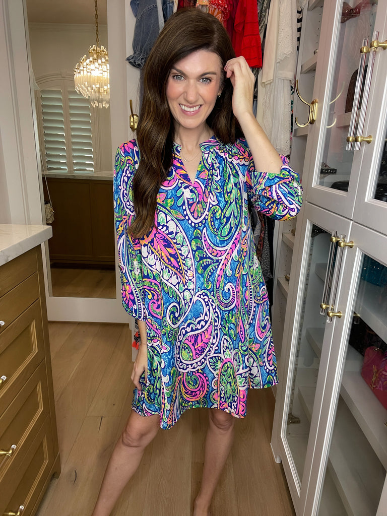 Dear Scarlett Classic Dress in Royal Swirl