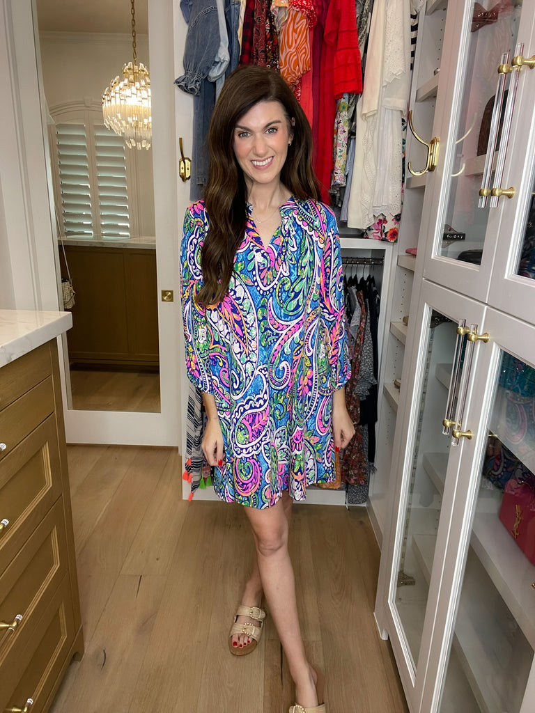 Dear Scarlett Classic Dress in Royal Swirl