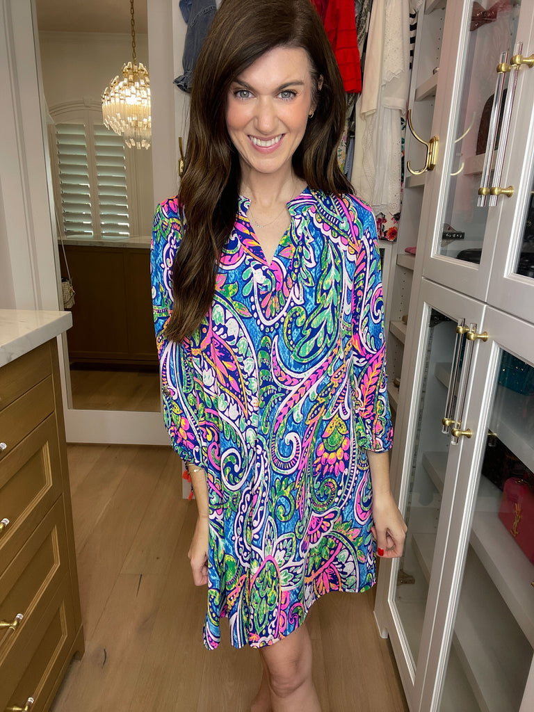 Dear Scarlett Classic Dress in Royal Swirl