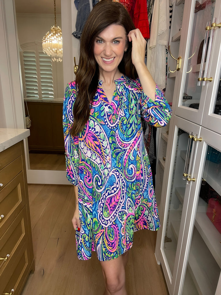 Dear Scarlett Classic Dress in Royal Swirl