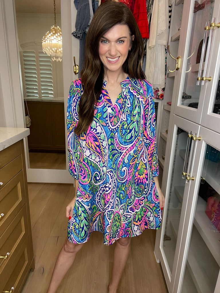 Dear Scarlett Classic Dress in Royal Swirl