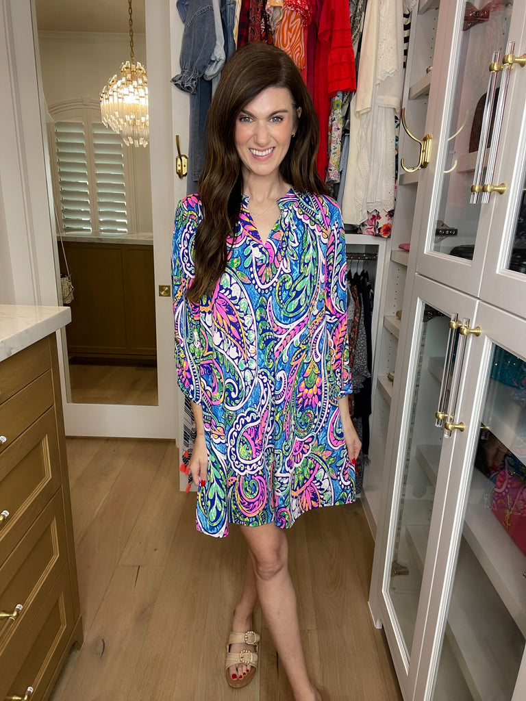 Dear Scarlett Classic Dress in Royal Swirl