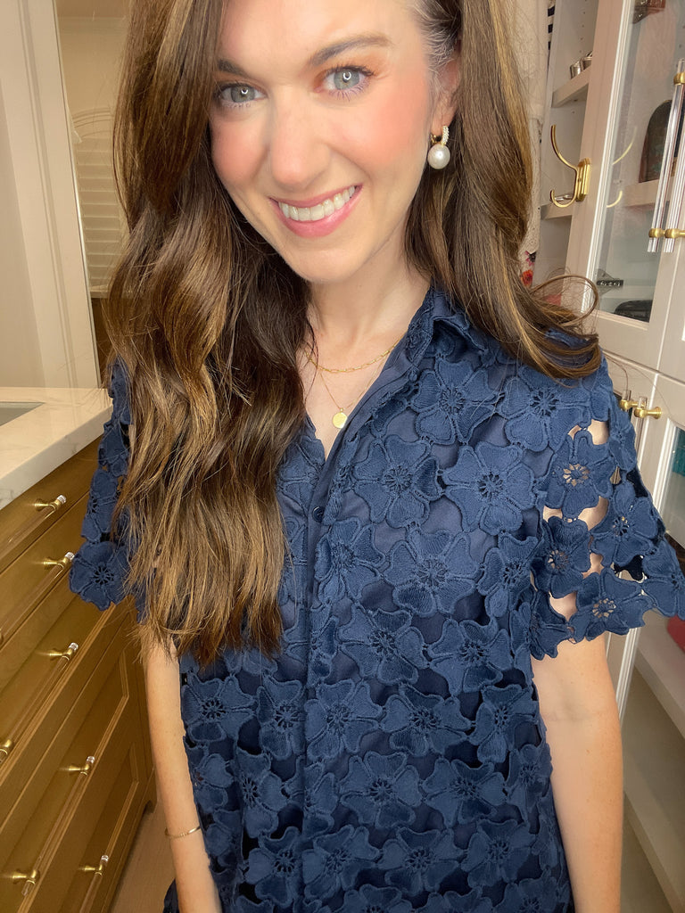 Cream Pearl Rhinestone Hoop Earrings *Final Sale*