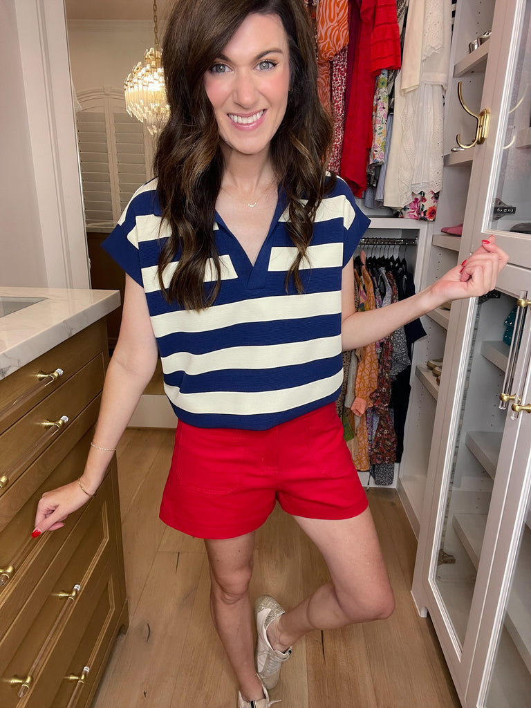 Summer Happiness Shorts in Red