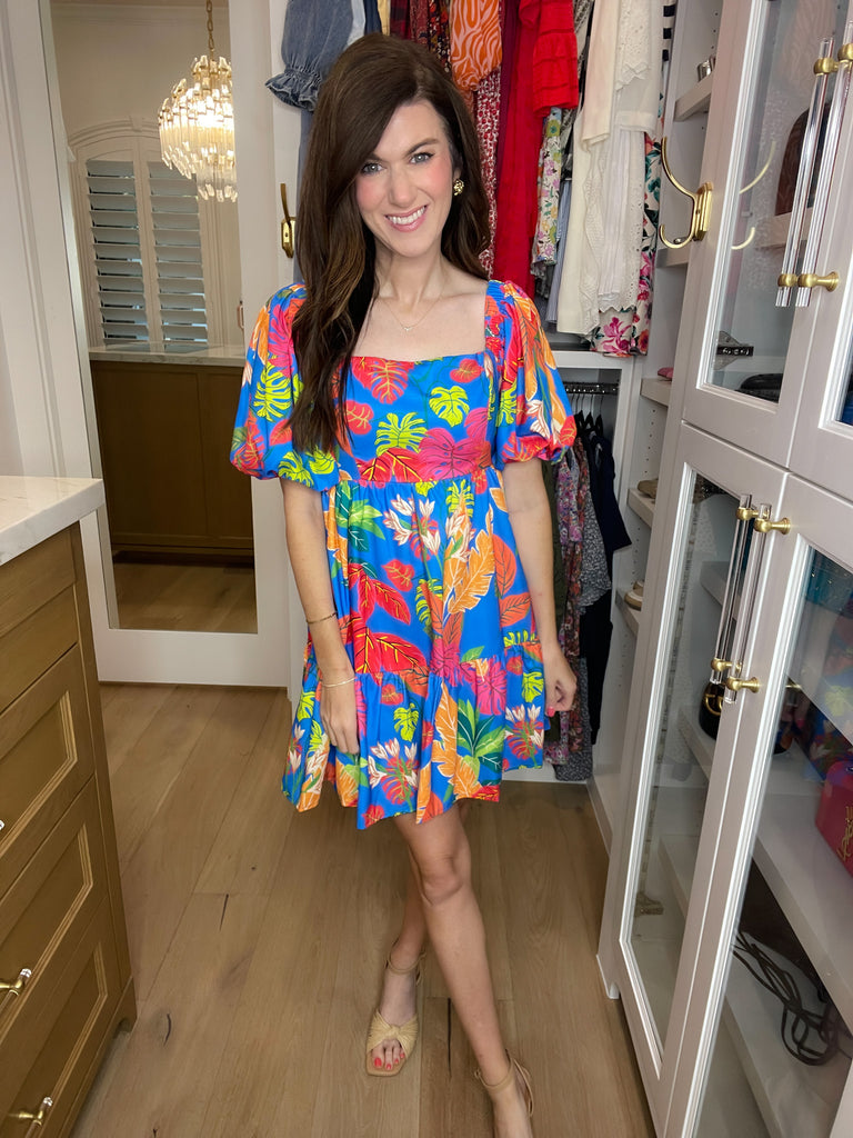 Tropicana Palm Print Dress