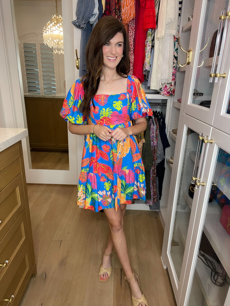 Tropicana Palm Print Dress