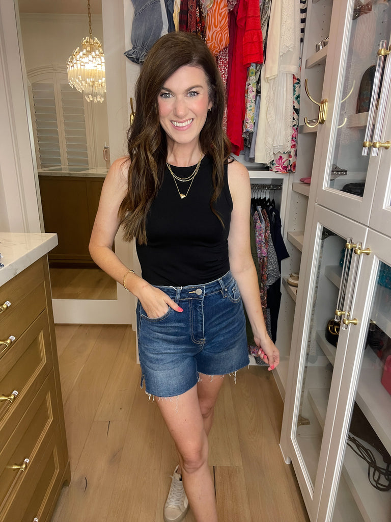 Risen Ocean Breeze Raw Edge Shorts