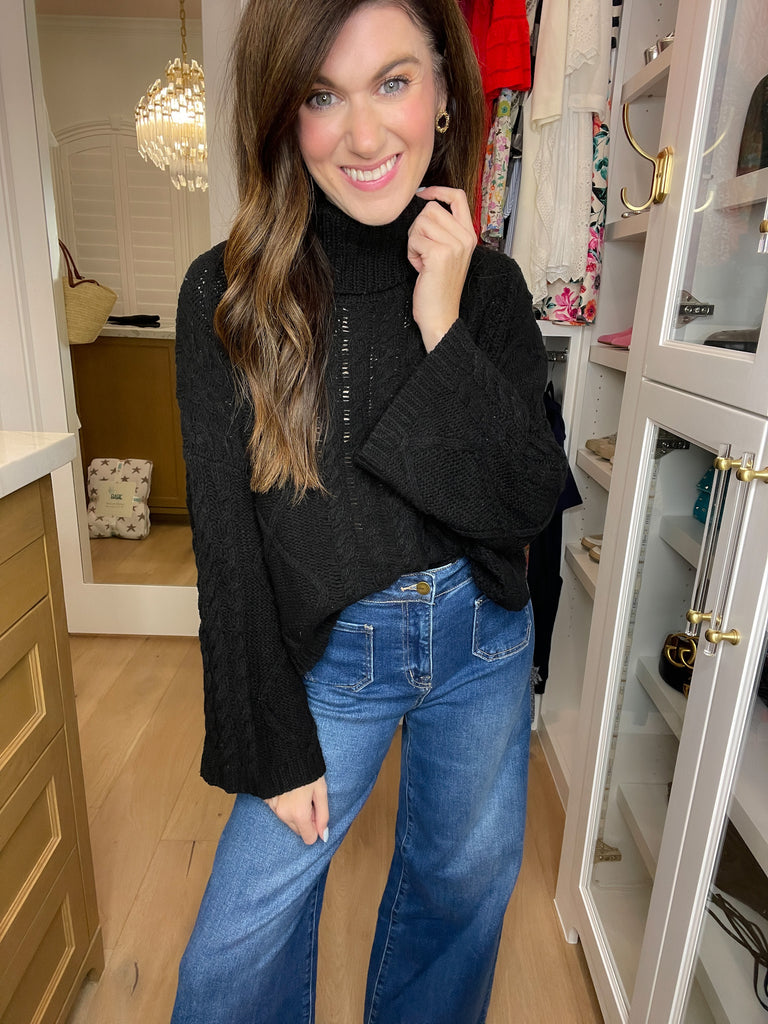 *BELLES & DOORBUSTER* Cabin Life Cable Knit Sweater *Final Sale*