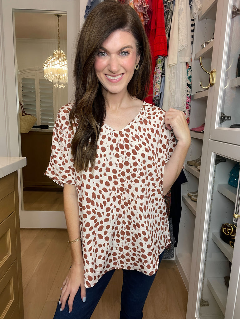 SALE! Moment in Time Top in Taupe *Final Sale*