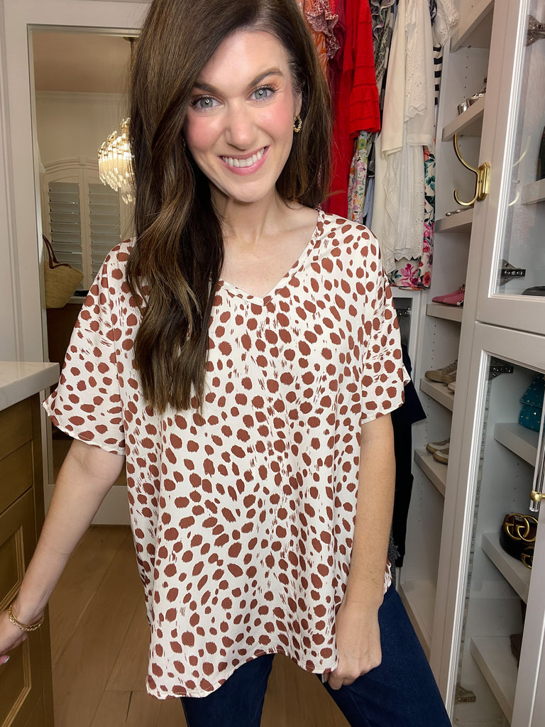 SALE! Moment in Time Top in Taupe *Final Sale*