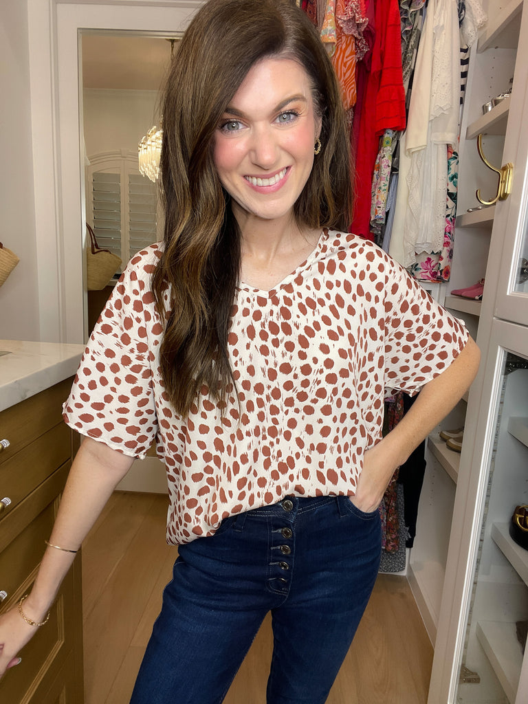 SALE! Moment in Time Top in Taupe *Final Sale*