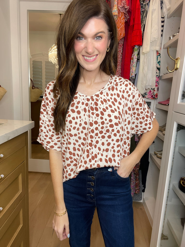 SALE! Moment in Time Top in Taupe *Final Sale*