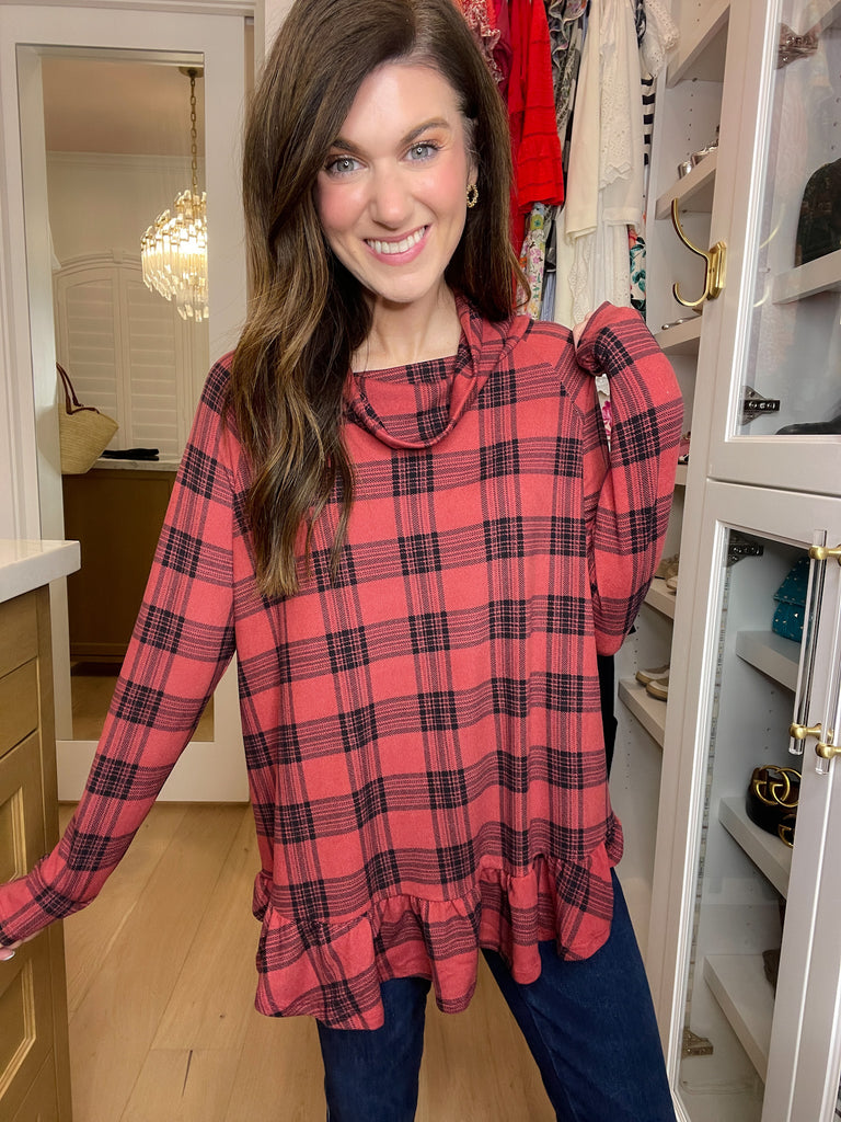 *BELLES & DOORBUSTER* Coffee Date Plaid Tunic *Final Sale*
