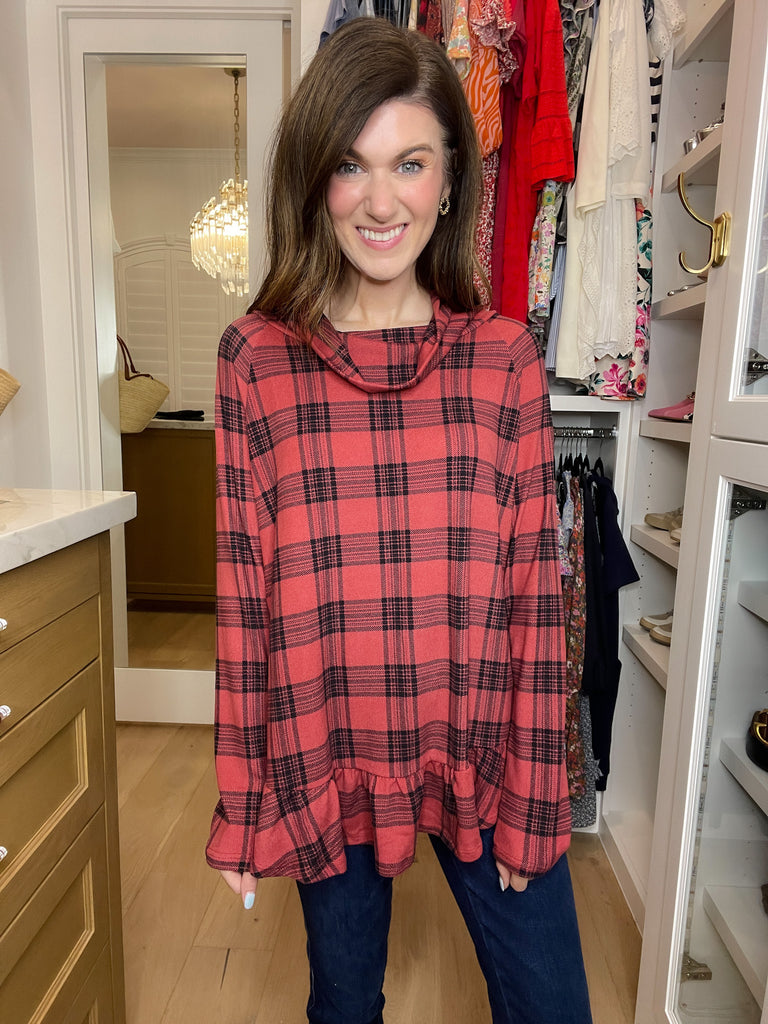 *BELLES & DOORBUSTER* Coffee Date Plaid Tunic *Final Sale*