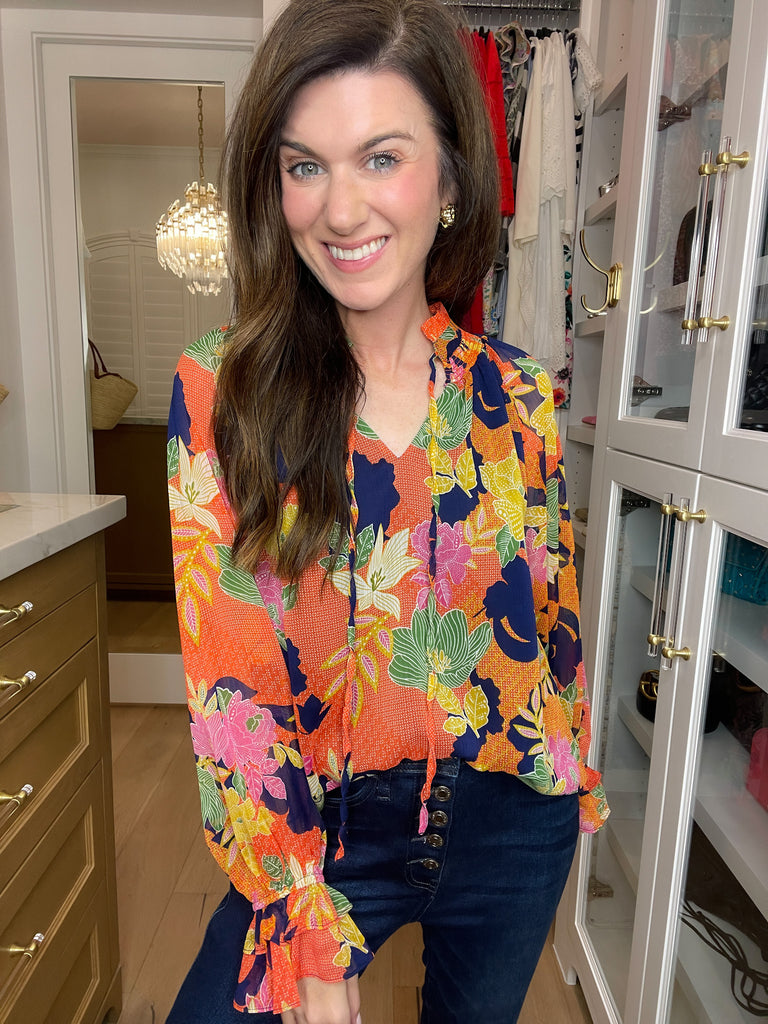 Garden in the Moonlight Floral Top