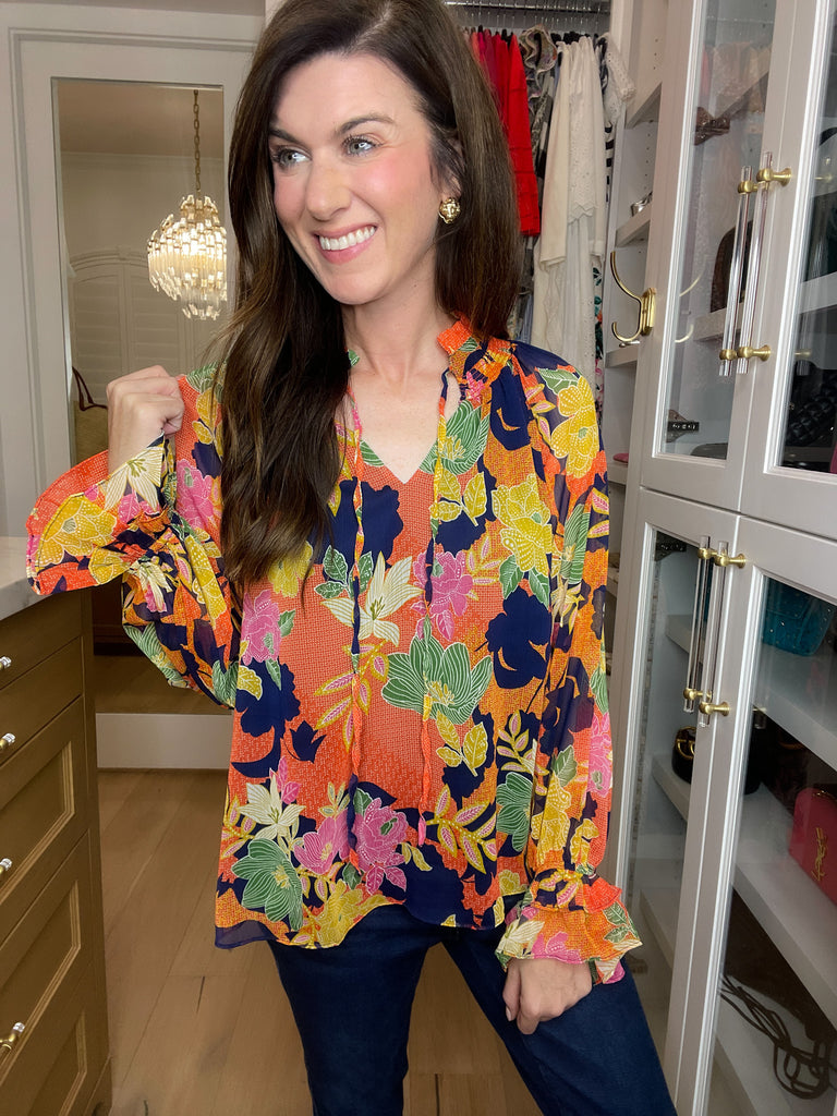 Garden in the Moonlight Floral Top