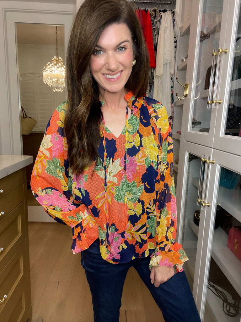 Garden in the Moonlight Floral Top