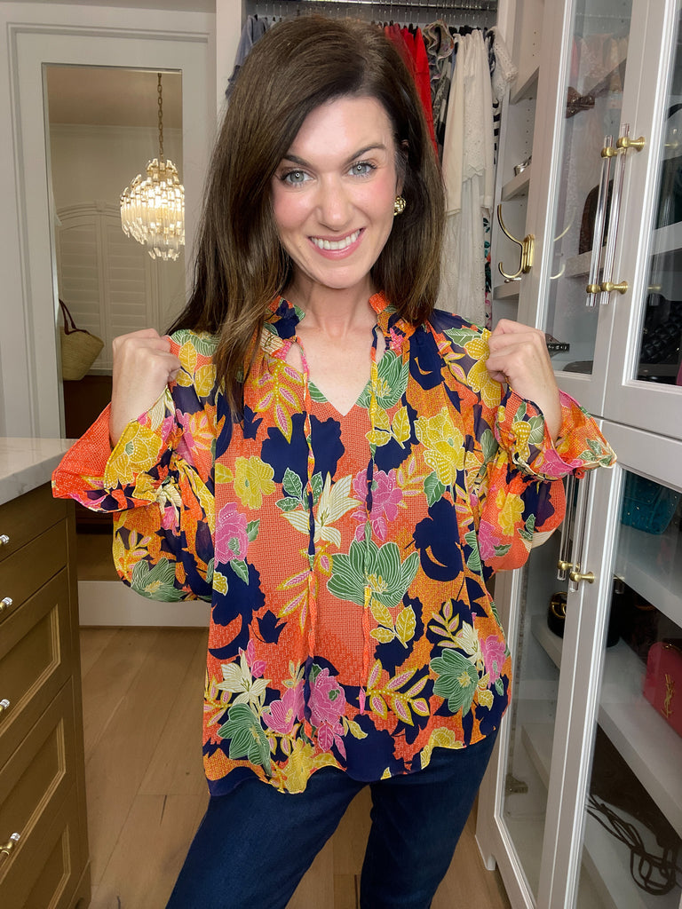 Garden in the Moonlight Floral Top