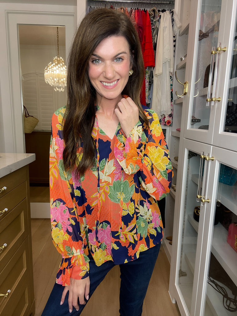 Garden in the Moonlight Floral Top