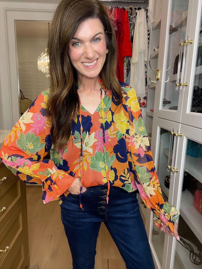 Garden in the Moonlight Floral Top