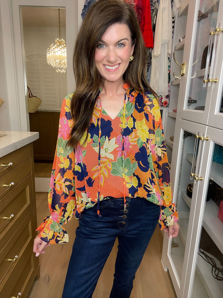 Garden in the Moonlight Floral Top