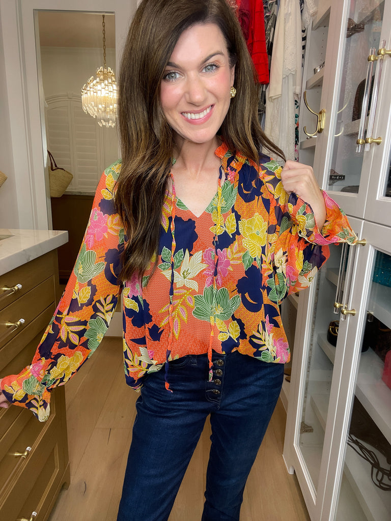 Garden in the Moonlight Floral Top