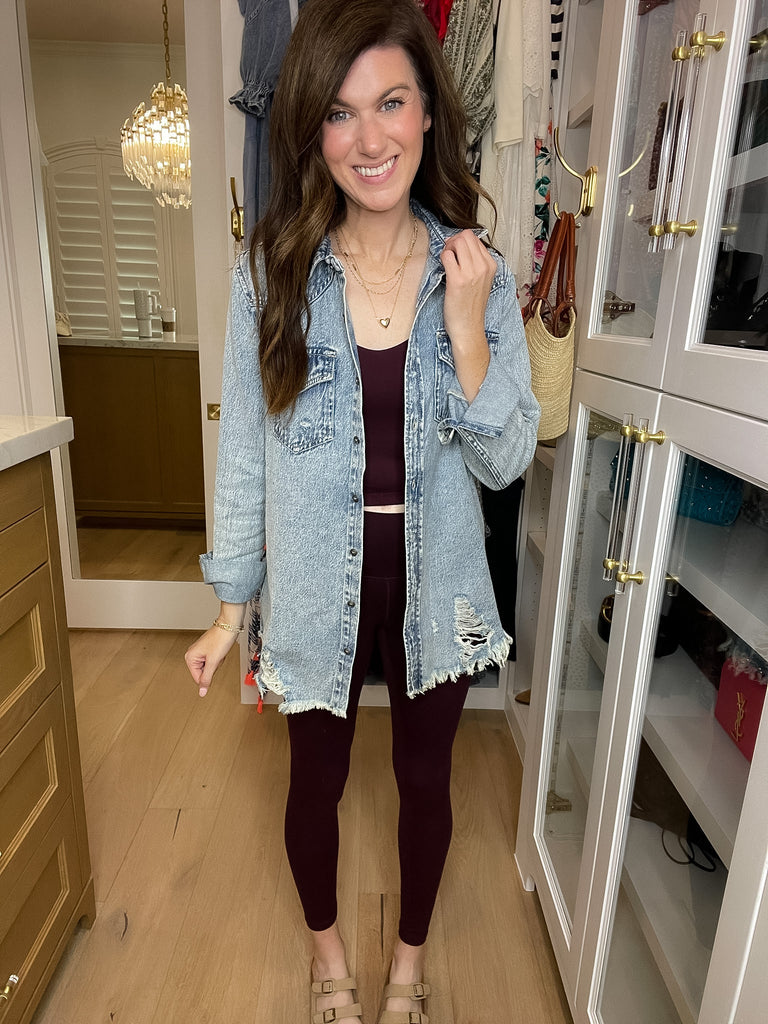 *BELLES & DOORBUSTER* Cardio and Coffee Butter Set in Burgundy *Final Sale*